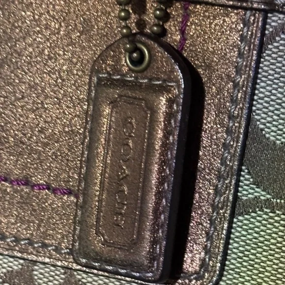 Coach Tan and Brown Signature Tote - Picture 6 of 16